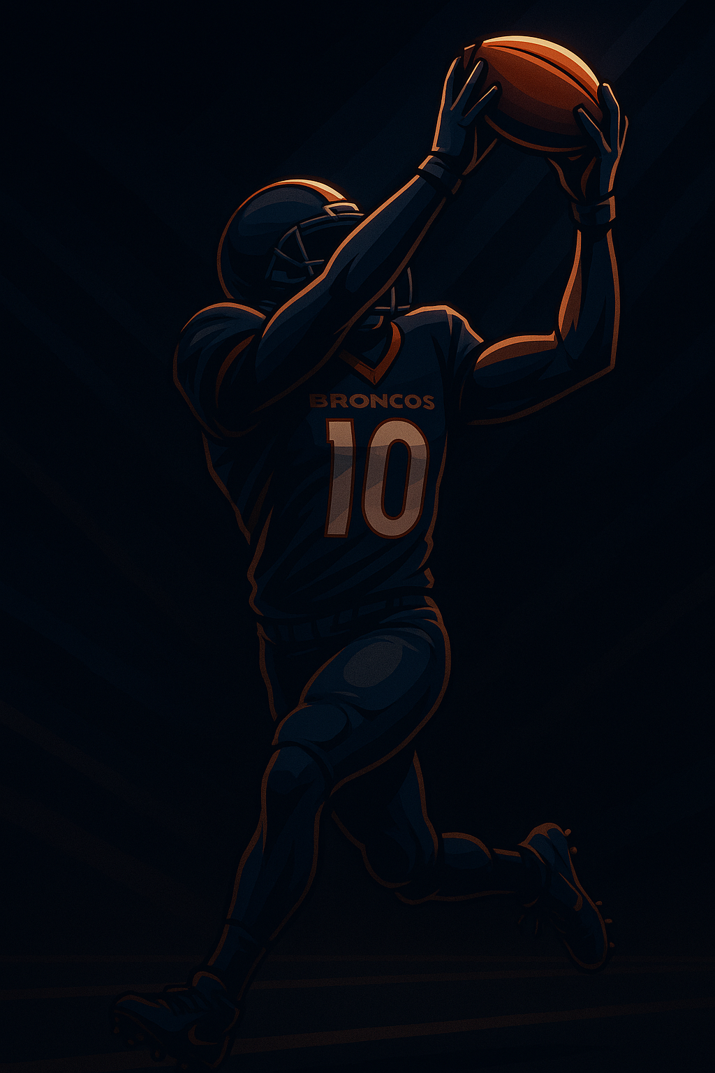 Football players competing on the field